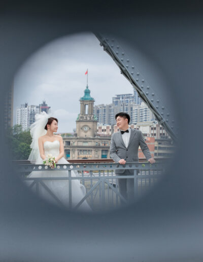 Our pre-wedding photoshoot in Shanghai at the bund.