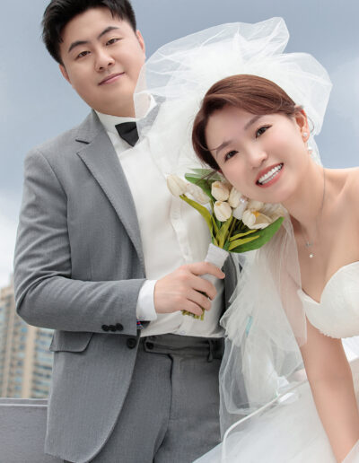 Our pre-wedding photoshoot in Shanghai at the bund.